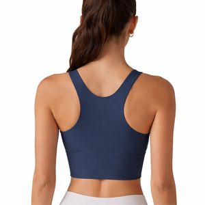 Women's Breathable <b>Longline</b> High Support Sports <b>Bra</b> for Yoga & Fitness OEM Service with Front Logo Wholesale - Product Image 2