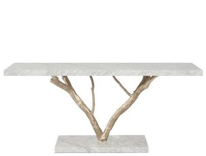 Table basse ronde contemporaine en fer doré, plateau en marbre artisanal unique, finition thermolaquée, pour salon, chambre, maison - Product Image 4
