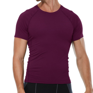 T-shirt homme uni personnalisé de haute qualité, col rond, tissu extensible, produit personnalisé, t-shirt vierge pour homme - Product Image 1