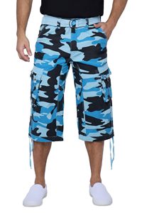 Custom LOGO Front <b>Mens</b> Casual Streetwear Solid Breathable <b>Long</b> <b>Shorts</b> Capris Pants - Product Image 4