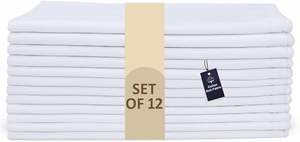 Serviettes en coton à bords surjetés, faites à la main, style moderne, en tissu uni, pour la décoration de table de dîner et de fêtes. - Product Image 2