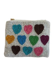 TINI TIME fait à la main perle de rocaille broderie porte-monnaie vert jaune blanc sac à main sacs fourre-tout promotionnels - Product Image 4