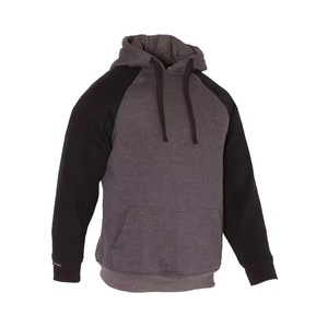 Sweat-shirt à capuche pour homme, manches raglan, couleur unie, coton French Terry, décontracté, pour l'automne, coupe classique, avec poche - Product Image 5