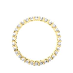 Lab Grown Diamond 10K 14K 18K 22K Solid Gold Plated Ring Full Eternity Ring Round Shaped Wedding Engagement Ring For Women - Product Image 4