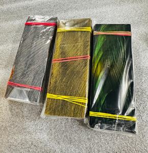 Plaque en corne de buffle naturelle personnalisée avec des rayures blanches, fabrication artisanale, moderne, pour lunettes, manche de couteau - Product Image 4