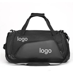 Customized Large Duffel Gym Bag with Zipper Closure Casual Outdoor Sports Travel Bag with Shoe Compartment and Logo Printing - Product Image 1