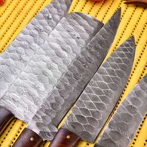 OEM High Quality 5 PCS Professional Kitchen <b>Knife</b> <b>Set</b> With Damascus Steel Blade and Custom Handle Kitchen <b>Knife</b> <b>Set</b> For Hot Sale - Product Image 3