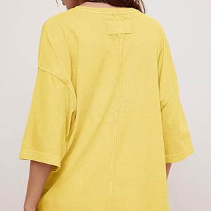 Camisa de Hombros Caídos de Estilo Moderno para Mujer, Diseño para un Look Casual y Cómodo de Moda Urbana - Product Image 3