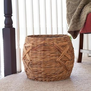 Water Hyacinth <b>Basket</b> Custom Handmade Woven Storage Organizer Eco Friendly Wholesale Home Decor Vietnam Supplier - Product Image 5