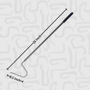 Pértiga de rescate para serpientes y reptiles de 56 cm (21 pulgadas) con gancho desmontable de acero inoxidable. - Product Image 2
