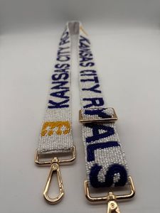 Rock <b>Chalk</b> Beaded Strap Red Blue White Letters Non Woven Fabric Decorated Handle - Product Image 4