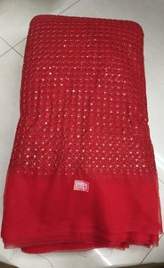 Tela de red con lentejuelas Zari Royal Regency, Red con lentejuelas Zari Imperial Grace, Red con lentejuelas Zari Maharani Heritage, Encanto de Princesa - Product Image 2
