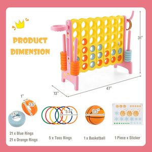 Juego de Conexión 4 en Raya con Aro de Baloncesto y Anillo de Lanzamiento - Product Image 3