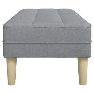 Panca in Tessuto Grigio Chiaro 44.49 X 22.44 X 15.35 Pollici con Cuscino per Soggiorno - Product Image 5