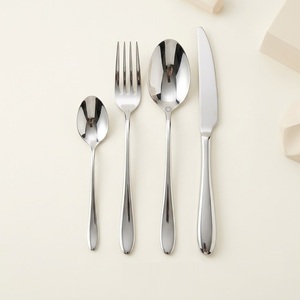 Ensemble de couverts en acier inoxydable de haute qualité, finition miroir, pour restaurant et hôtel, avec fourchette, couteau et cuillère - Product Image 3