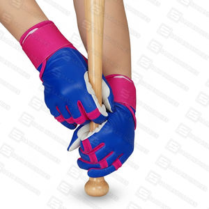 SAAR INDUSTRIES Gants de frappeur de baseball en cuir véritable personnalisés professionnels durables pour une prise en main avec couleur et logo personnalisés - Product Image 5