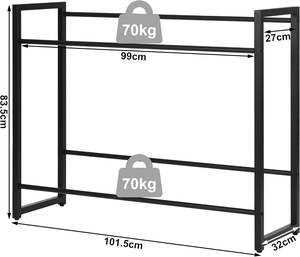 Estante para Bebidas Independiente para Almacenamiento y Distribución, Estantes de Supermercado Resistentes de Triple Capa para Embalaje de Pedidos por Correo - Product Image 4