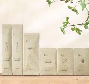 Kit d'accessoires de luxe jetables pour voyages, avec conception d'emballage gratuite, pour Airbnb, spa et hôtels - Product Image 1