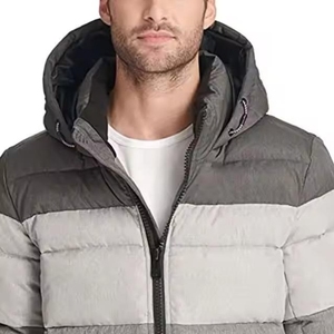 men's <b>jackets</b> Custom Men's <b>Winter</b> Puffer Bubble <b>Jackets</b> Detachable Hood Custom Logo Nylon Thick Warm Outdoor <b>Jackets</b> for Men - Product Image 3