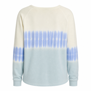 เสื้อสเวตเชิ้ตคอกลมผ้าคอตตอนเนื้อนุ่มทรงหลวมแขนยาวสำหรับผู้หญิง ลายมัดย้อมแฟชั่นฤดูหนาว ดีไซน์ปรับแต่งได้ - Product Image 6