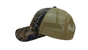 หมวกแก๊ปตาข่ายลายพรางป่าสำหรับขายส่ง ปักลายตามสั่ง 5 แผง สีแทน ด้านหลังเป็นตาข่าย ปรับขนาดได้ เหมาะสำหรับการล่าสัตว์ กีฬากลางแจ้ง - Product Image 3