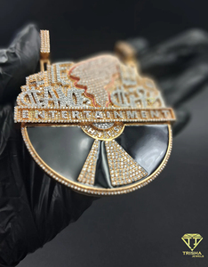 Colgante de Lujo con Forma de Tornado, Completamente Cubierto de Diamantes VVS Cultivados en Laboratorio, Joyería Hip Hop Personalizada - Product Image 2