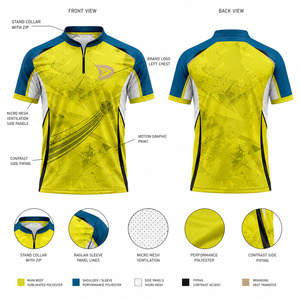 เสื้อคริกเก็ตแบบ OEM ตัดเย็บสำเร็จรูป สำหรับสกรีนลายแบบ Sublimation แห้งเร็ว ผลิตจากโพลีเอสเตอร์ เหมาะสำหรับสโมสรและลีก ขายส่งเสื้อเปล่าสำหรับสกรีนลายแบบ Sublimation - Product Image 6