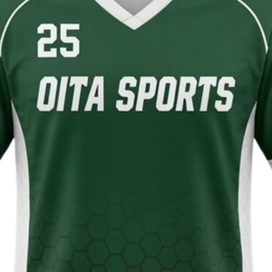 Ensemble d'uniformes de lacrosse unisexe vert et blanc, maillot et short en polyester, coupe athlétique, vêtements de sport légers pour équipe, tenue de match - Product Image 5