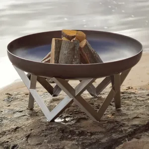 Wholesale Handmade Steel <b>Fire</b> Pit For Hotels Resorts Restaurants And Luxury Outdoor VenuesDecorative Stainless Steel Handmade - Product Image 3