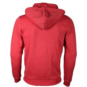 Vente en gros Sweat à capuche zippé rouge uni personnalisé pour homme, en molleton mélangé, vierge, pour l'entraînement, style streetwear, OEM - Product Image 2