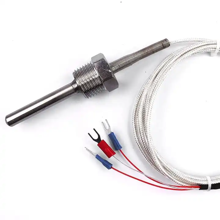 temperature probe with pt100 or thermocouple sensor