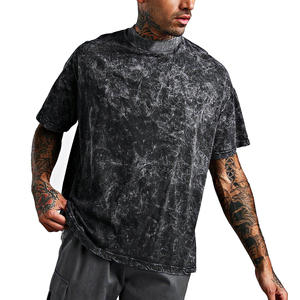 Men's Tie-Dye 100% Cotton <b>T</b>-<b>Shirt</b> O-Neck Short Sleeve Casual Regular Fit Knitted Solid Pattern <b>T</b>-<b>Shirt</b> For Men's - Product Image 2