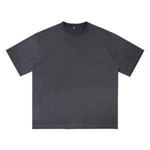 T-shirt décontracté pour homme 100 % coton à manches courtes col rond couleur unie respirant coupe classique en jersey tricoté teint uni - Product Image 1