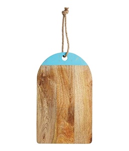 Tablero de servicio de madera de Mango rústico, con Accent pintado azul, 25x41 cm - Product Image 1