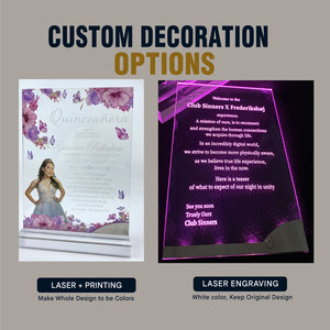Tarjeta de Presentación Personalizada Premium con Luz LED Recargable, Tarjeta de Presentación Acrílica con Logotipo para Marketing, Promoción y Marca - Product Image 3