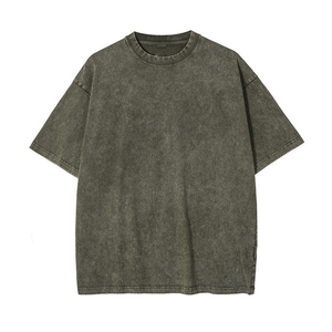 Nouvel Arrivage T-shirt Boxy à Logo Personnalisé, Délavé à l'Acide, Épaules Tombantes, Col Rond, Coupe Oversize, en Coton Violet, Manches Courtes, Style Décontracté - Product Image 4