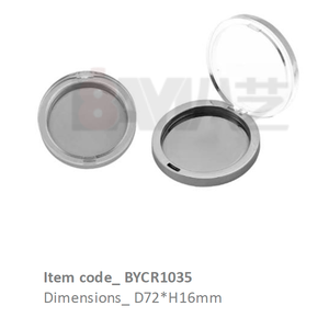 Emballage en plastique compact pour fard à paupières et anticernes avec fenêtre transparente, logo personnalisé, conteneur de maquillage de luxe - Product Image 1