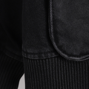 Veste en jean décontractée pour homme, 100% coton, denim noir, boutonnée, écologique, coupe-vent, durable, confortable, marque privée - Product Image 5