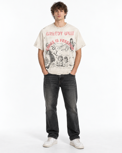 T-shirt Homme Oversize 300 g/m² en Coton Pur Délavé, Coupe Boxy à Épaules Tombantes, Impression Personnalisée - Product Image 5