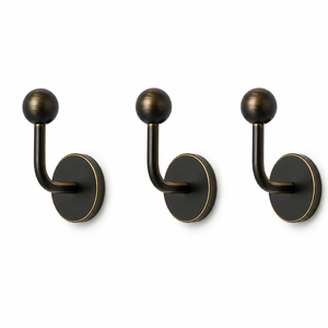 Latest Brown Powder Coated <b>Wall</b> Hook Premium Coat Hanger Decorative Robe Holder For Bedroom Bathroom Decor - Product Image 4