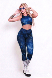 Conjunto de Yoga para Mujer, de la Mejor Calidad, Texturizado, con Costuras Sólidas, Estampado Digital, 2 Piezas, Transpirable, Cintura Alta - Product Image 4