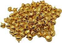 Mini clochettes en laiton plaqué or, forme ronde, art populaire, décoration d'intérieur, carillon éolien, ornement de fête, fournitures pour la fabrication de bijoux artisanaux