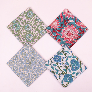 Multifunctional Square Fashion Handkerchief <b>Bandana</b> Wrist Wrap Hair Accessory 100% Cotton Floral Pocket Headwear - Product Image 1