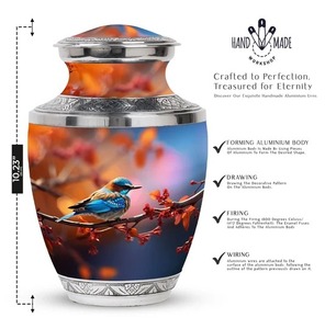 Black Phoenix Design Adult Memorial Cremation <b>Urn</b> <b>Ashes</b> Container Custom Design Classic Large Aluminum <b>Urn</b> <b>For</b> Adult Human <b>Ashes</b> - Product Image 4