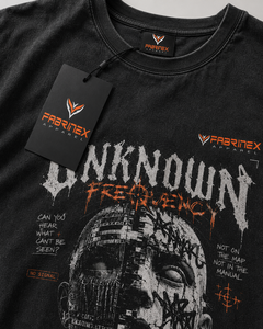 FABRINEX Men's Oversized <b>Black</b> <b>T</b>-<b>Shirt</b> Acid Wash Graphic Print Streetwear Style Short Sleeve O-Neck 100% Cotton Canvas - Product Image 5