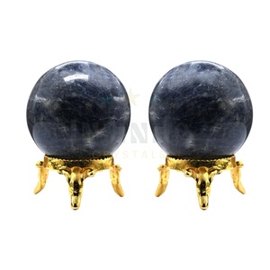 Venta al por mayor Iolite esfera cristal Natural pulido piedra preciosa Reiki bola curativa para la meditación intuición tercer ojo Chakra energía - Product Image 1