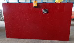 Silo de cuarzo espejo rojo moderno 2cm/3cm de espesor losa de piedra artificial pulida grande para encimeras y pisos de hoteles/villas - Product Image 3