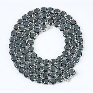 AMBER JEWELS Pulsera de tenis de lujo chapada en oro rosa de plata 925 con moissanita, corte brillante, engaste de garra, unisex, para fiesta - Product Image 2