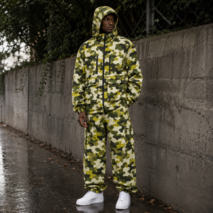 OEM <b>Men's</b> <b>Camouflage</b> Tracksuit With Adjustable Hood Elastic Cuffs Multi Pocket Jacket And Relaxed Fit <b>Cargo</b> <b>Pants</b> Wholesale ODM - Product Image 5