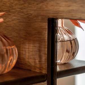 Miroir ovale Vandana Optima Arion en bois de manguier foncé - Product Image 5